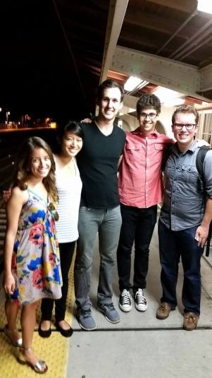 Hanging out with 2013-14 Korea Fulbrighters Allison, Kristine, Taylor, and Dan on a Metro-North Platform in Bronxville, NY a week after returning home
